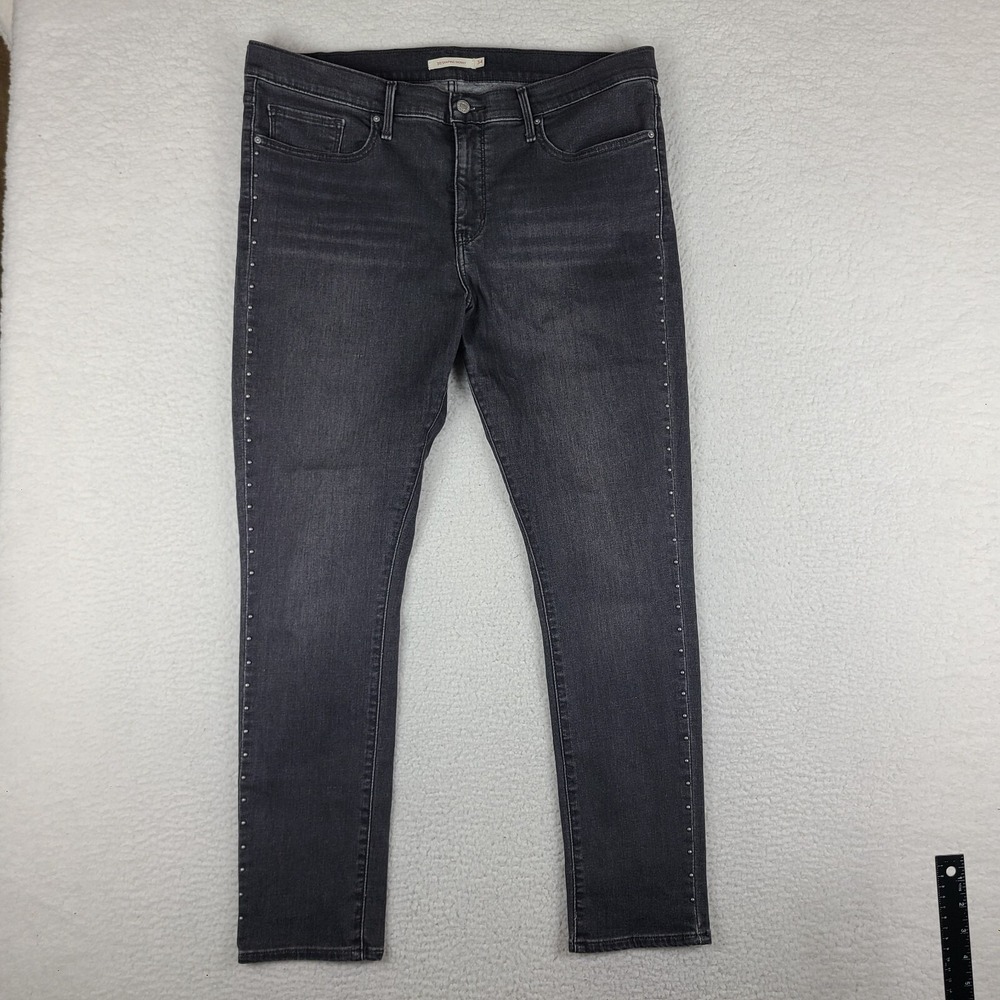 Levi's 311 Jeans Womens 34x30 Dark‎ Gray Wash Shaping Skinny Waterless Denim *